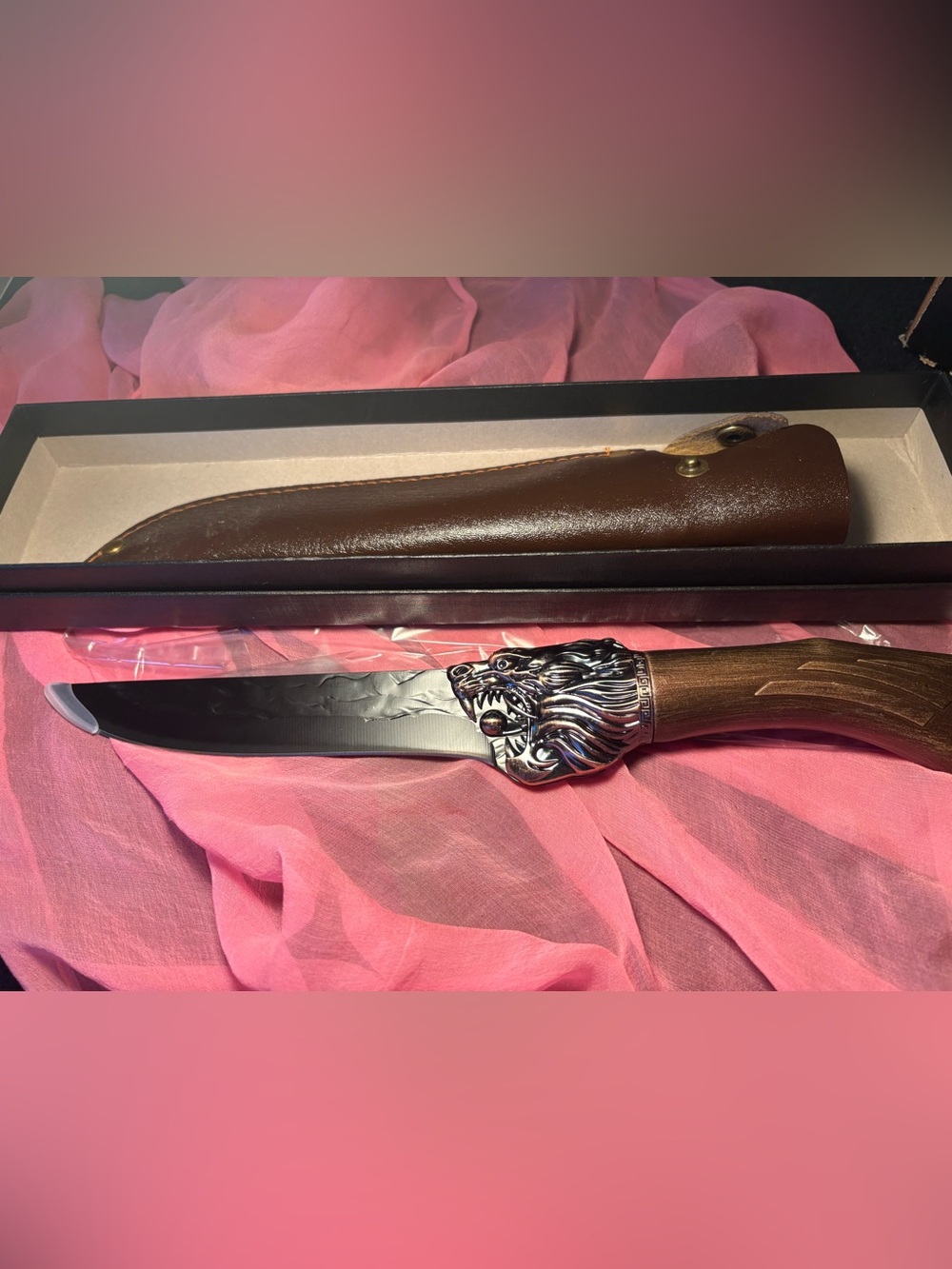 Chef’s knife Lion-Head with Silver Blade with sheath